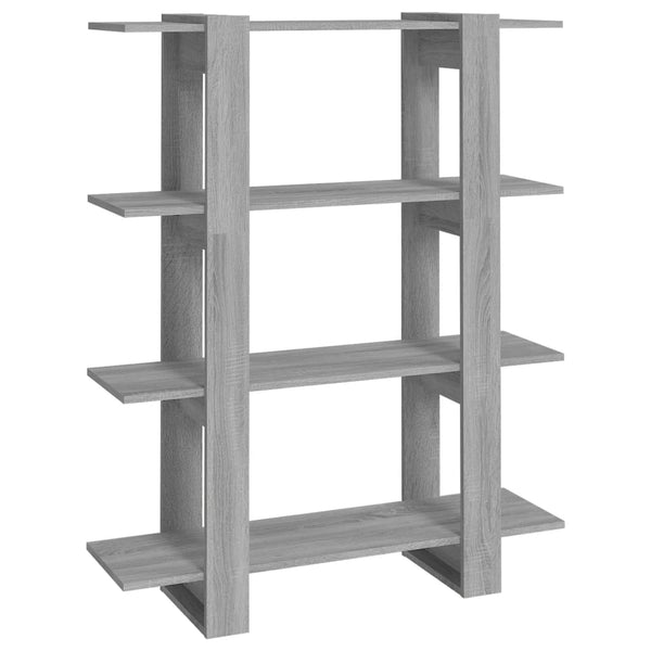 Book Cabinet/Room Divider Grey Sonoma 100X30x123.5 Cm Bookshelves