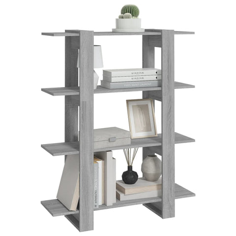 Book Cabinet/Room Divider Grey Sonoma 100X30x123.5 Cm Bookshelves