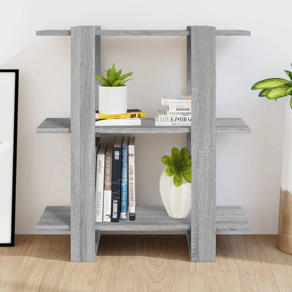 Book Cabinet/Room Divider Grey Sonoma 80X30x87 Cm Bookshelves