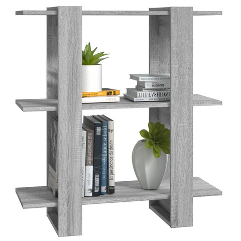 Book Cabinet/Room Divider Grey Sonoma 80X30x87 Cm Bookshelves