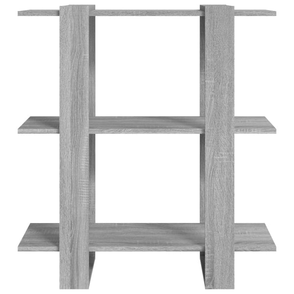 Book Cabinet/Room Divider Grey Sonoma 80X30x87 Cm Bookshelves