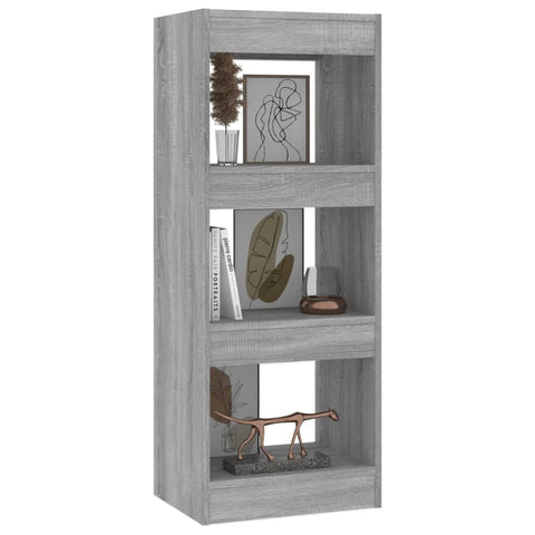 Book Cabinet/Room Divider Grey Sonoma 40X30x103 Cm Engineered Wood Bookshelves