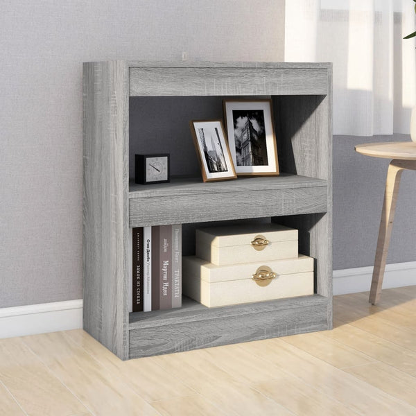Book Cabinet/Room Divider Grey Sonoma 60X30x72 Cm Bookshelves