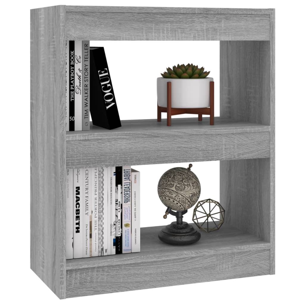 Book Cabinet/Room Divider Grey Sonoma 60X30x72 Cm Bookshelves