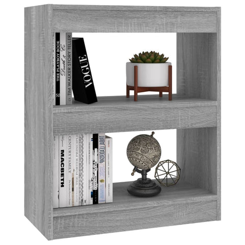 Book Cabinet/Room Divider Grey Sonoma 60X30x72 Cm Bookshelves
