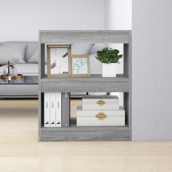 Book Cabinet/Room Divider Grey Sonoma 60X30x72 Cm Bookshelves