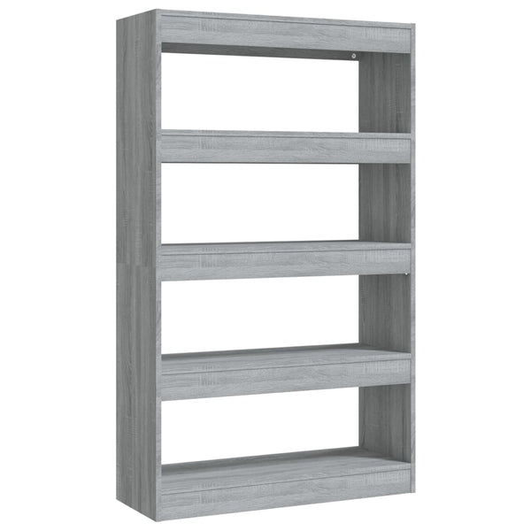 Book Cabinet/Room Divider Grey Sonoma 80X30x135 Cm Engineered Wood Bookshelves