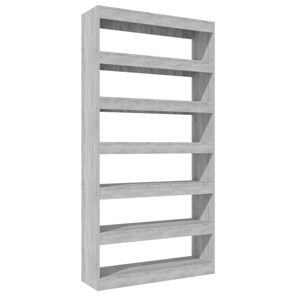 Book Cabinet/Room Divider Grey Sonoma 100X30x198 Cm Engineered Wood Bookshelves