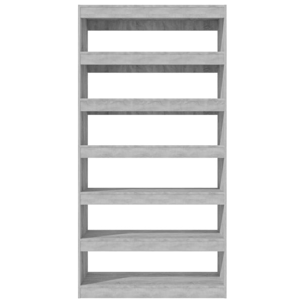 Book Cabinet/Room Divider Grey Sonoma 100X30x198 Cm Engineered Wood Bookshelves