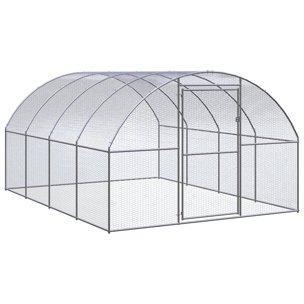 Outdoor Chicken Coop 3X4x2 M Galvanised Steel Small Animal Cages & Hutches