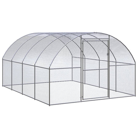 Outdoor Chicken Coop 3X4x2 M Galvanised Steel Small Animal Cages & Hutches