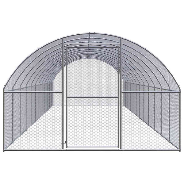 Vidaxl Outdoor Chicken Coop 3X12x2 M Galvanised Steel Small Animal Cages & Hutches