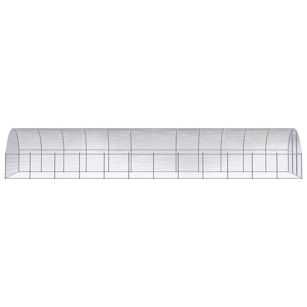 Vidaxl Outdoor Chicken Coop 3X12x2 M Galvanised Steel Small Animal Cages & Hutches