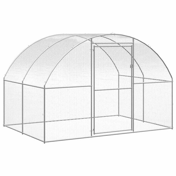 Vidaxl Outdoor Chicken Coop 3X12x2 M Galvanised Steel Small Animal Cages & Hutches