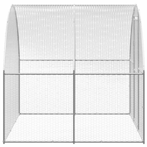 Vidaxl Outdoor Chicken Coop 3X24x2 M Galvanised Steel Small Animal Cages & Hutches