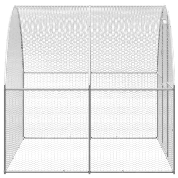 Vidaxl Outdoor Chicken Coop 3X8x2 M Galvanised Steel Small Animal Cages & Hutches