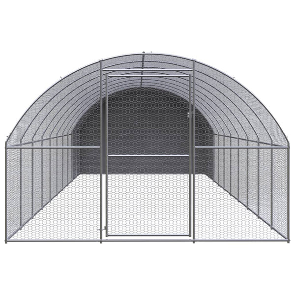 Vidaxl Outdoor Chicken Coop 3X10x2 M Galvanised Steel Small Animal Cages & Hutches