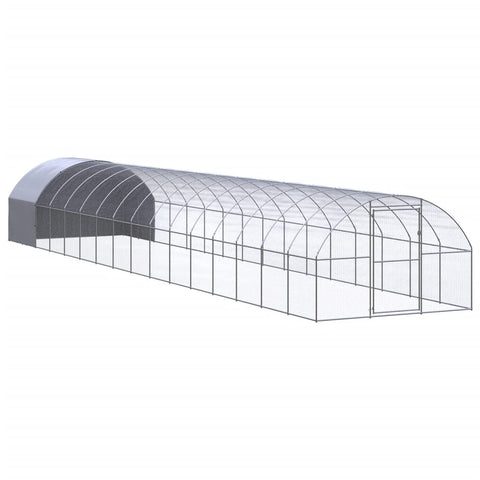 Outdoor Chicken Coop 3X16x2 M Galvanised Steel Small Animal Cages & Hutches