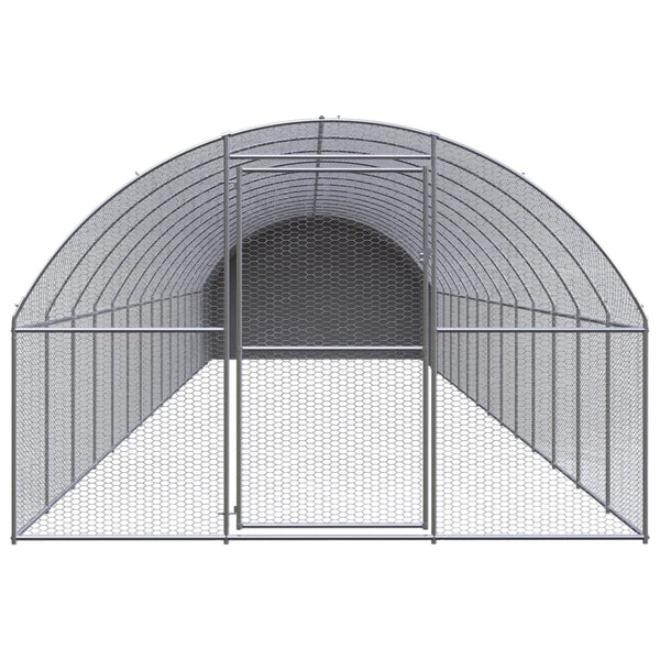 Outdoor Chicken Coop 3X16x2 M Galvanised Steel Small Animal Cages & Hutches