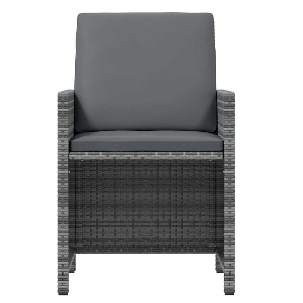 Vidaxl 13 Piece Garden Dining Set With Cushions Poly Rattan Grey Outdoor Dining Sets