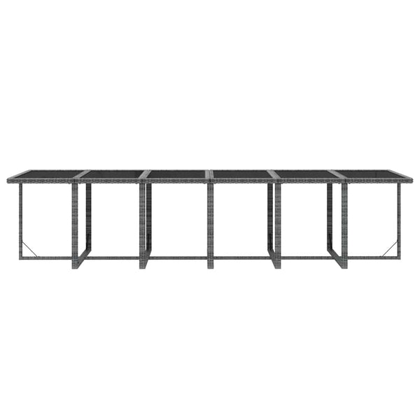 Vidaxl 13 Piece Garden Dining Set With Cushions Poly Rattan Grey Outdoor Dining Sets