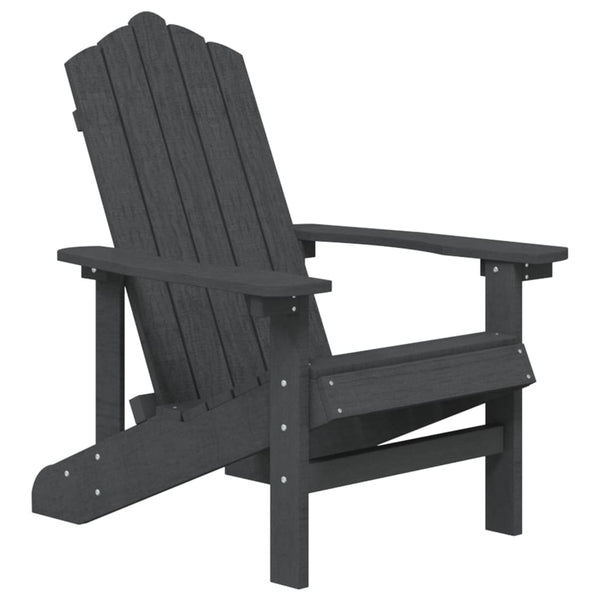 Garden Adirondack Chairs 2 Pcs Hdpe Anthracite Patio Chairs