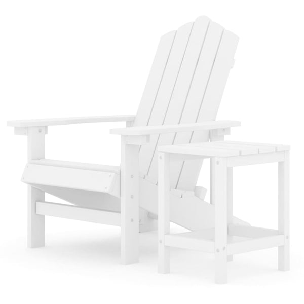 Garden Adirondack Chair With Table Hdpe White Patio Chairs