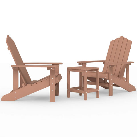 Garden Adirondack Chairs With Table Hdpe Brown Patio Chairs