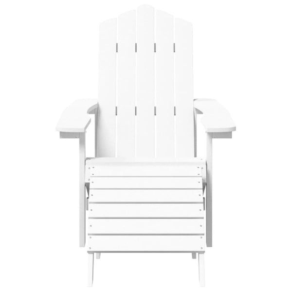 Garden Adirondack Chairs With Footstool & Table Hdpe White Patio Chairs
