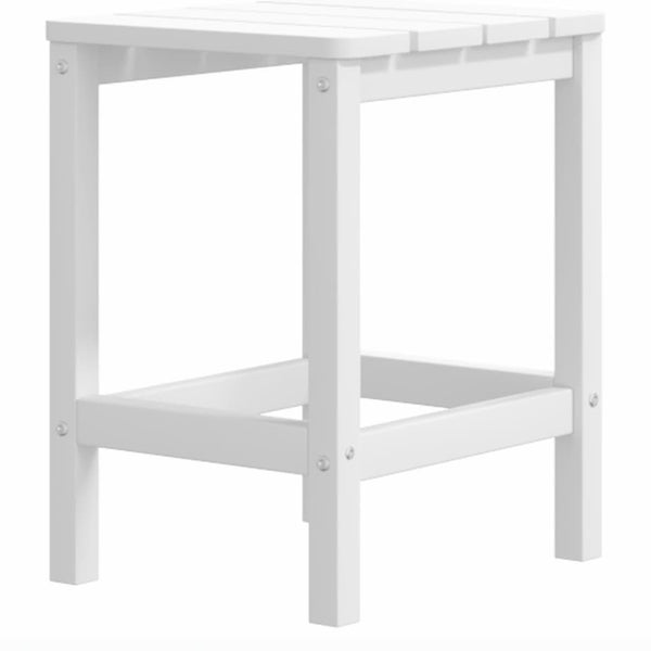 Garden Adirondack Chairs With Footstool & Table Hdpe White Patio Chairs