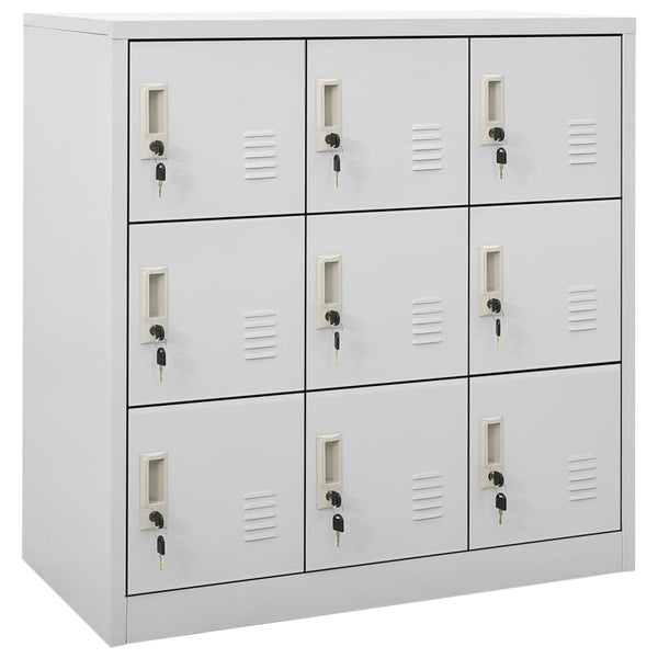 Vidaxl Locker Cabinets 2 Pcs Light Grey 90X45x92.5 Cm Steel Cabinets & Cupboards