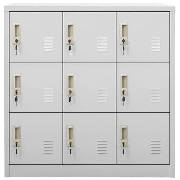 Vidaxl Locker Cabinets 2 Pcs Light Grey 90X45x92.5 Cm Steel Cabinets & Cupboards