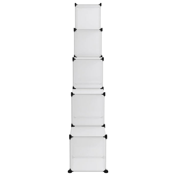 Storage Cube Organiser With 15 Cubes Transparent Pp Shoe Organisers