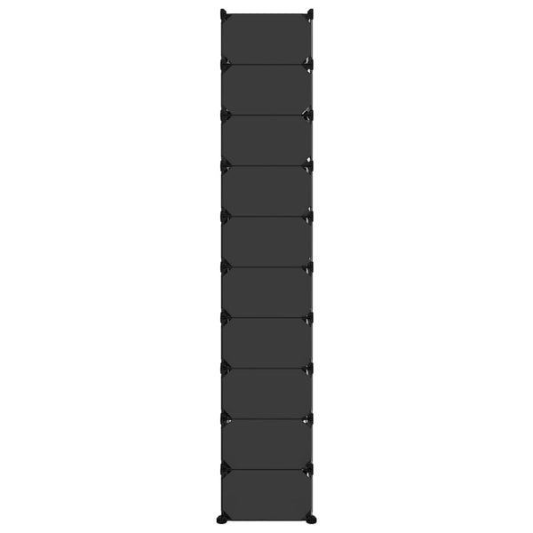 Shoe Rack Black 44X32x174 Cm Pp Shoe Racks