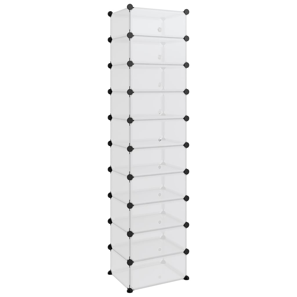 Shoe Rack Transparent 44X32x174 Cm Pp Shoe Racks