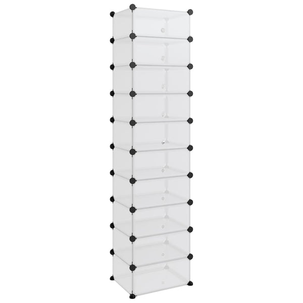 Shoe Rack Transparent 44X32x174 Cm Pp Shoe Racks