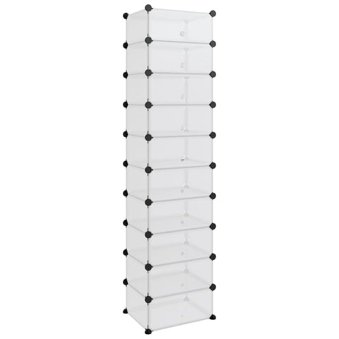 Shoe Rack Transparent 44X32x174 Cm Pp Shoe Racks