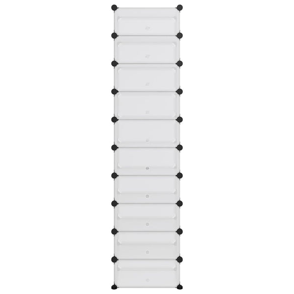Shoe Rack Transparent 44X32x174 Cm Pp Shoe Racks