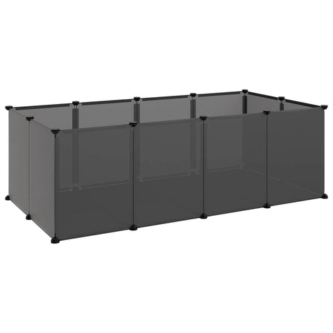 Small Animal Cage Black 144X74x46.5 Cm Pp And Steel Small Animal Cages & Hutches