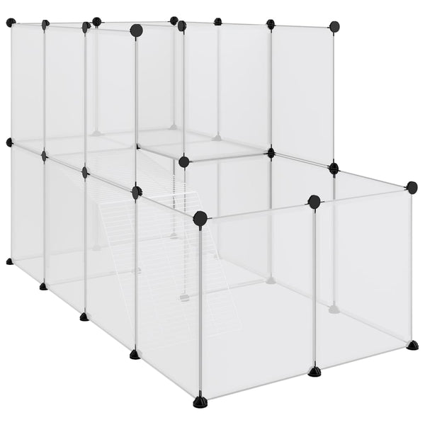 Small Animal Cage Transparent 142X74x93 Cm Pp And Steel Small Animal Cages & Hutches