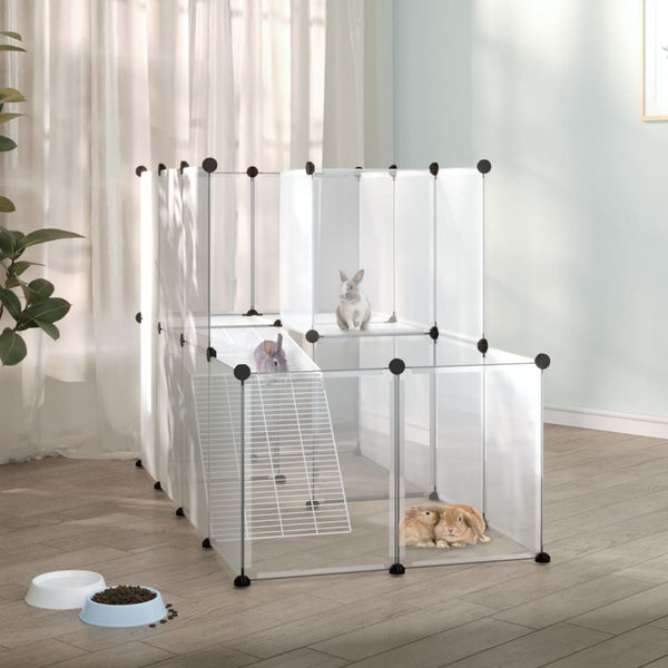 Small Animal Cage Transparent 142X74x93 Cm Pp And Steel Small Animal Cages & Hutches