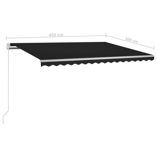 Automatic Retractable Awning 450X300 Cm Anthracite Awning & Canopy Parts