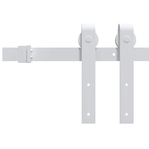 Vidaxl Kit 183 Cm Steel White Sliding Door Hardware