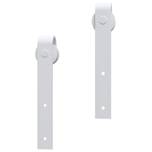Vidaxl Kit 183 Cm Steel White Sliding Door Hardware