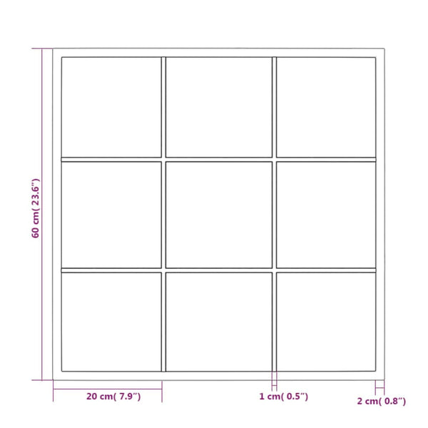 Wall Mirror Black 60X60 Cm Metal Mirrors