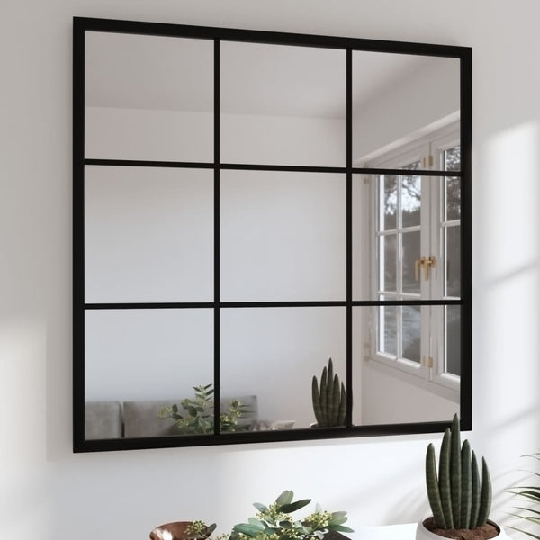 Wall Mirror Black 60X60 Cm Metal Mirrors