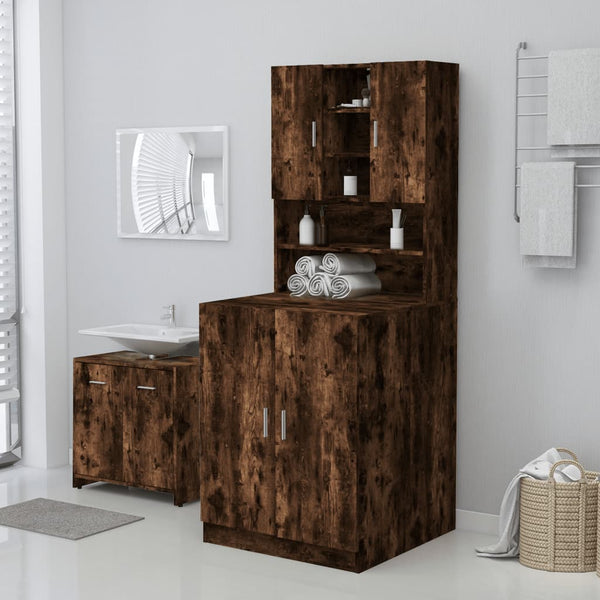 Washing Machine Cabinet Smoked Oak 71X71.5X91.5Cm Cabinets & Cupboards