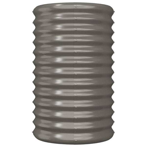 Vidaxl Garden Planter Galvanised Steel 40X40x68 Cm Grey Planters & Vases