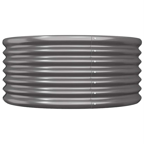 Vidaxl Garden Planter Galvanised Steel 80X80x36 Cm Anthracite Planters & Vases