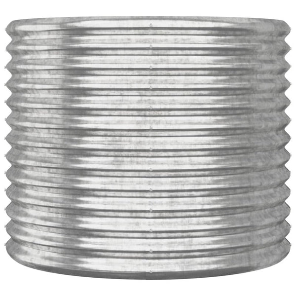 Planters & Vases Garden Planter Powder Coated Steel 80X80x68 Cm Silver